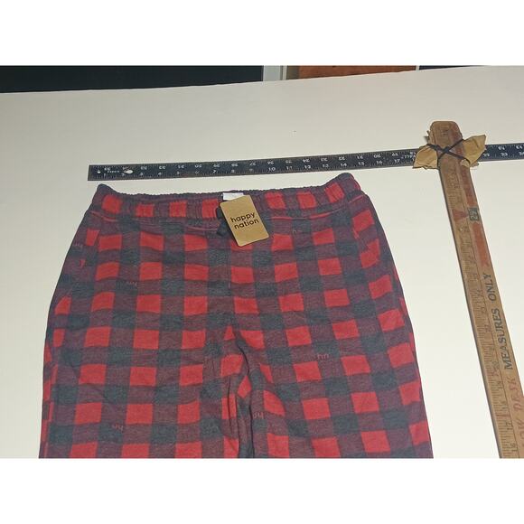Happy Nation Plaid Sleepwear Pants - Black & Red - XL - NWT - Picture 2 of 5